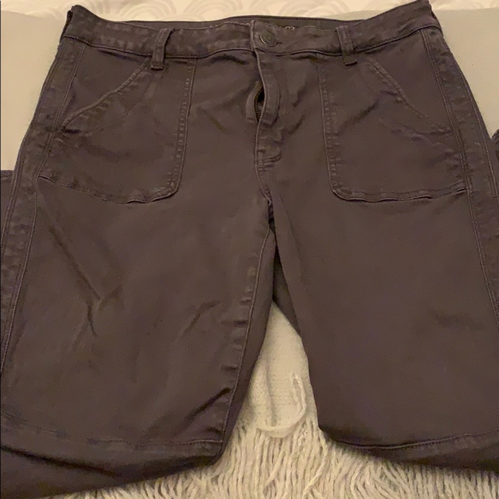 AE Dark Gray Skinny Cargo Pants